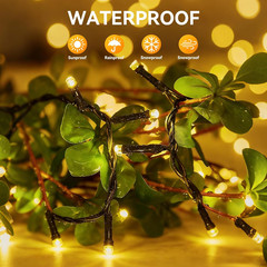 Solar String Lights Outdoor Waterproof 2 Pack Total 66Ft 200LED 8 Modes Twinkle