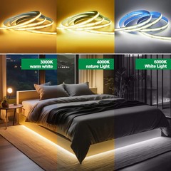 Motion Sensor COB Led Strip Light 5V DC Battery Powered Warm White Blue Red Pink