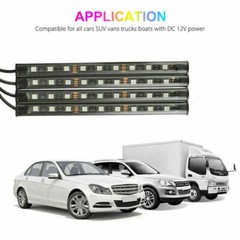 4X12 48 LEDs Car Interior Atmosphere Neon RGB Lights Strip APP Control Bluetooth
