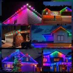 Permanent Outdoor Lights 100ft, Waterproof Smart RGB Outdoor Lights with 72 LEDs