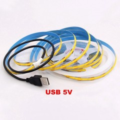 COB LED Strip Light Flexible Tape Lights Home DIY Lighting Warm White 5V 12V 24V