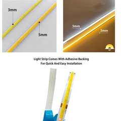 3mm 5mm 5V 12V 24V COB LED Light Strip Self-Adhesive Tape Cabinet Kitchen Lights