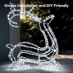 25/50 FT Cool White Thick LED Rope Light Accent Indoor Outdoor Waterproof Rope