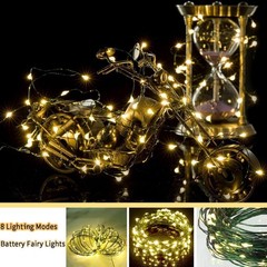 4 Pack Green Wire Fairy Lights Battery Operated Twinkle Lights