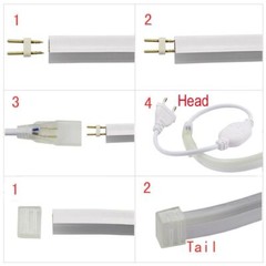 110V LED Neon Rope Strip Light Flexible Waterproof Indoor Outdoor Building Decor