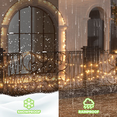 Plug In 200 LED String Light Outdoor Connectable Fairy Light w/8 Mode Controller