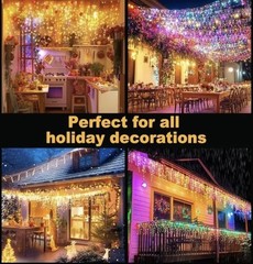 Christmas String Lights Outdoor 131Ft/40M 1680 LED 8 Modes App & Remote Control