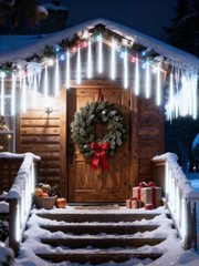 Cool White 20 Tubes Meteor Shower Icicle Lights 480 LED Raindrop Lights with …