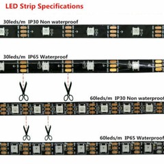 WS2812B 5050 RGB LED Strip 144 60 30LED/M WS2812 Individual Addressable 5V Tape