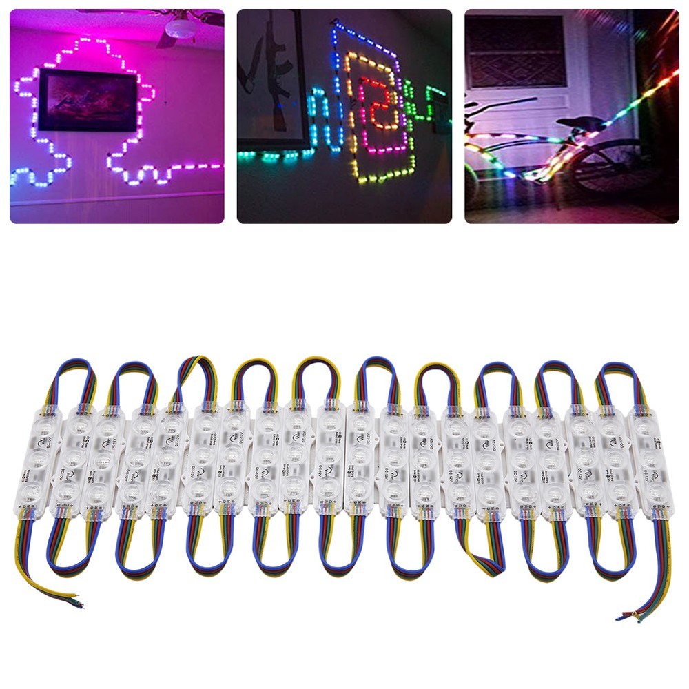 20-400pcs 5050 SMD 3 LED Module Light RGB Waterproof Storefront Window Sign Lamp