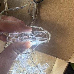 15 LED Photo Clip String Lights Clear White Plug-In Wall Switch UL Listed 20-50