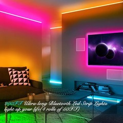 LED Strip Lights, Smart Light with App Remote Control, RGB LED Lights for room