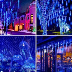 288 LED Solar Lights Meteor Shower Rain Tree String Light Garden Party Outdoor