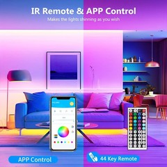 LED Strip Lights, Smart Light with App Remote Control, RGB LED Lights for room