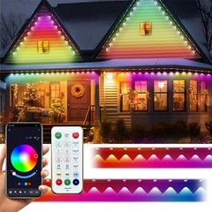 108FT Smart RGBW LED Module Permanent Outdoor Eave Light With APP Remote Control