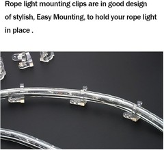 Durable LED Rope Light Clips Set: 50 PVC Clips & 100 Screws for Easy Mounting