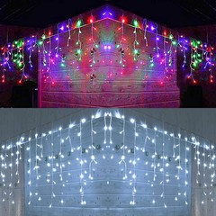 Christmas Lights Outdoor Decorations 96-960 LED 8 Modes Curtain String Light US