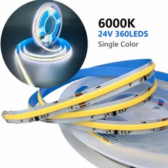 5M 24V COB CCT Running LED Strip Light Chasing Flexible Tape Light for Home Car