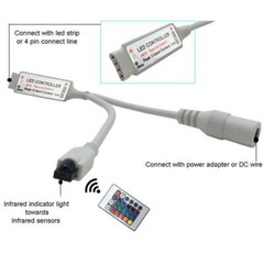 16.4Ft LED Strip Lights, Smart Light IR Remote Control, RGB LED 1 ROLL