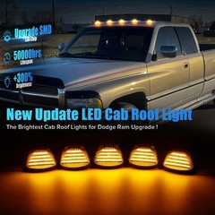 5PCS Amber Clear Lens LED Cab Roof Marker Lights Compatible with 1994-1998 RA…