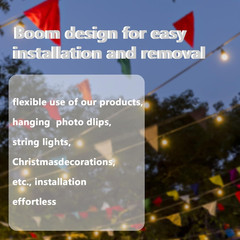 4 Pack String Light Poles,Hanging Light Poles for Outdoor String Lights, Metal S