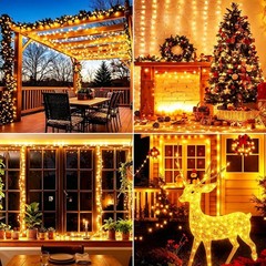 4 Pack 280Ft 800 LED Fairy Lights Battery Operated with Remote & Timer, Silve…