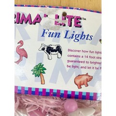 VTG Primal Lite Poodle String Lights Pink 1995 Retro Kitsch 14 ft Deadstock NOS