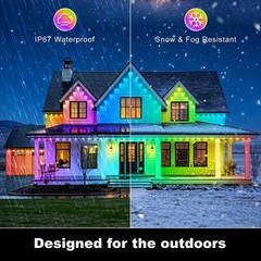 RCUICA 500FT Permanent Outdoor Lights Waterproof Garden Decor,Deck,Christmas