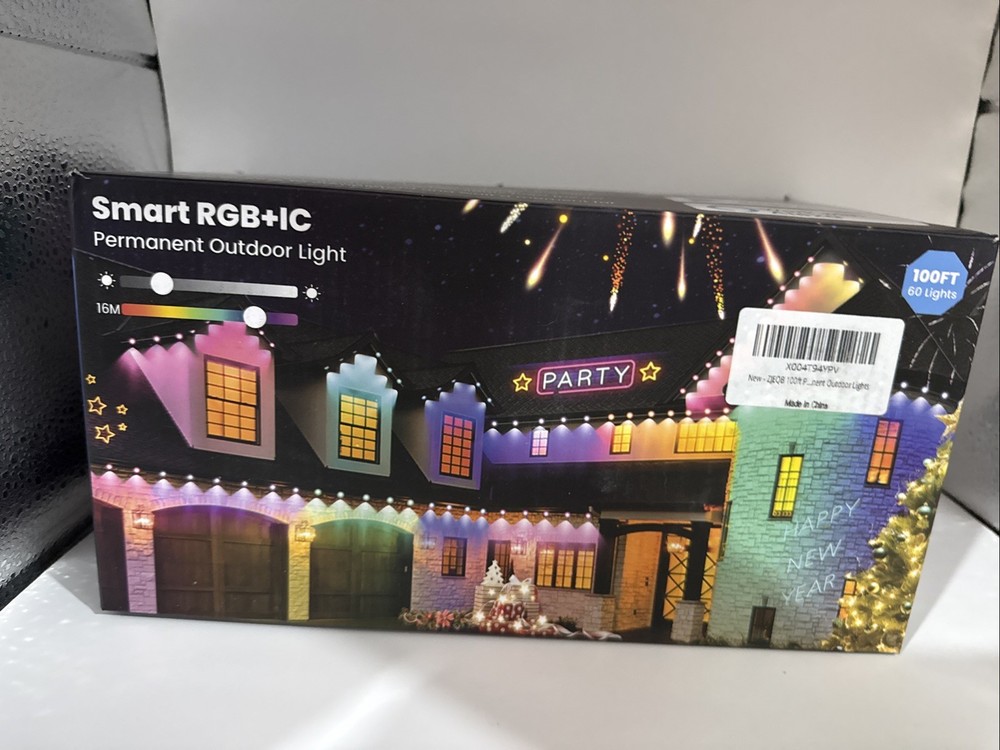 Permanent Outdoor RGB Lights for House, 100ft Smart RGB Plus IC Technology