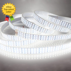 16.4Ft Super Bright Triple Row LED Strip Lights Daylight White 6000K DC12V 1800L