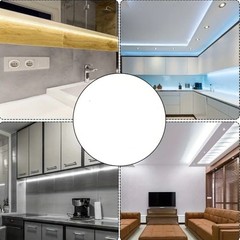 COB LED Strip Lights Flexible Tape Lights Home DIY Lighting Cold White 8mm Wide