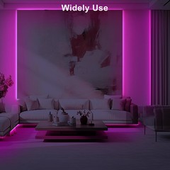 32.8 Ft Pink COB LED Strip Lights RF Remote Dimmable Bright Adhesive Indoor