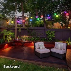 5 Pack LED Smart Wifi LED Outdoor Strings Light Dimmable 60 Bulbs 7W LOT (5) 94′