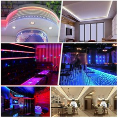 5M 300 LED Strip Lights 3528 5050 SMD RGB Ribbon Tape Roll Waterproof DC 12V