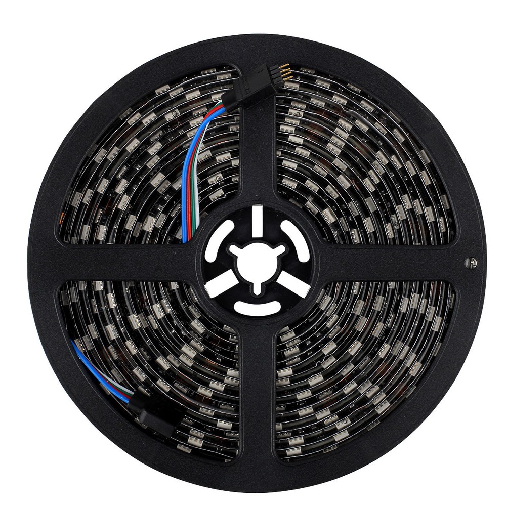 Waterproof 5M 5050 RGB 300 LED Strip Light Black PCB + 20Key IR Music Controller