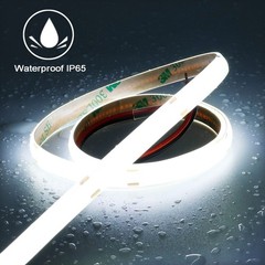12v Cob Led Strip Light 6000k Cool White Waterproof Ip65 480leds/m Super Bright