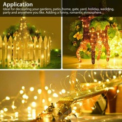 Outdoor Solar Fairy String Lights Copper Wire Waterproof Garden Decor 100 LED