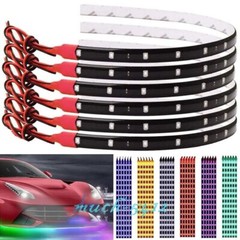 6 PCS 12V 12″ 1FT 15SMD Flexible LED Strip Light Waterproof For Car Truck Boat