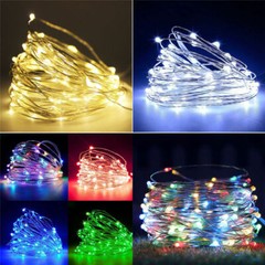 2 Sets 20-100 LED String Fairy Lights Copper Wire Battery Powered Waterproof