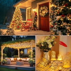 100-300 LED Solar Fairy String Light Copper Wire Outdoor Waterproof Garden Decor