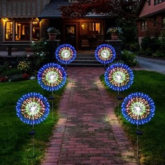 LED Solar Fairy Firework Lights Outdoor Garden Decor Waterproof Path Lawn Lamp