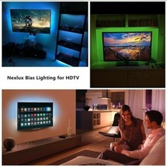 4 x 50CM TV LED Backlight USB 5050 RGB LED Strip Light Remote Kit 5V 30Leds/M