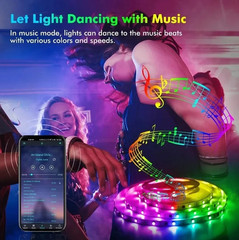 Bluetooth USB RGB LED Strip Light 5M – 5050 SMD Flexible Lighting for TV & Room