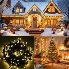 100LED Solar Christmas Lights Fairy Solar String Light Outdoor Garden Xmas Decor