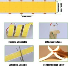 COB LED Strip Light 30MM Wide 5 Rows LED Tape Light For Commercial Home Lighting