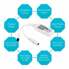 5M/20M WIFI RGB LED Strip waterproof 5050 SMD Diode Tape light remote power Kit