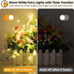 4 Pack Battery Fairy Lights with Remote, 160FT 480LED, Warm White