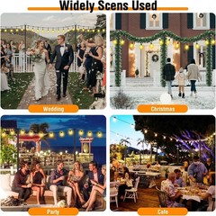 10Ft String Light Poles 4 Pack, for Outside Lights, Metal Stand, Patio Backyard