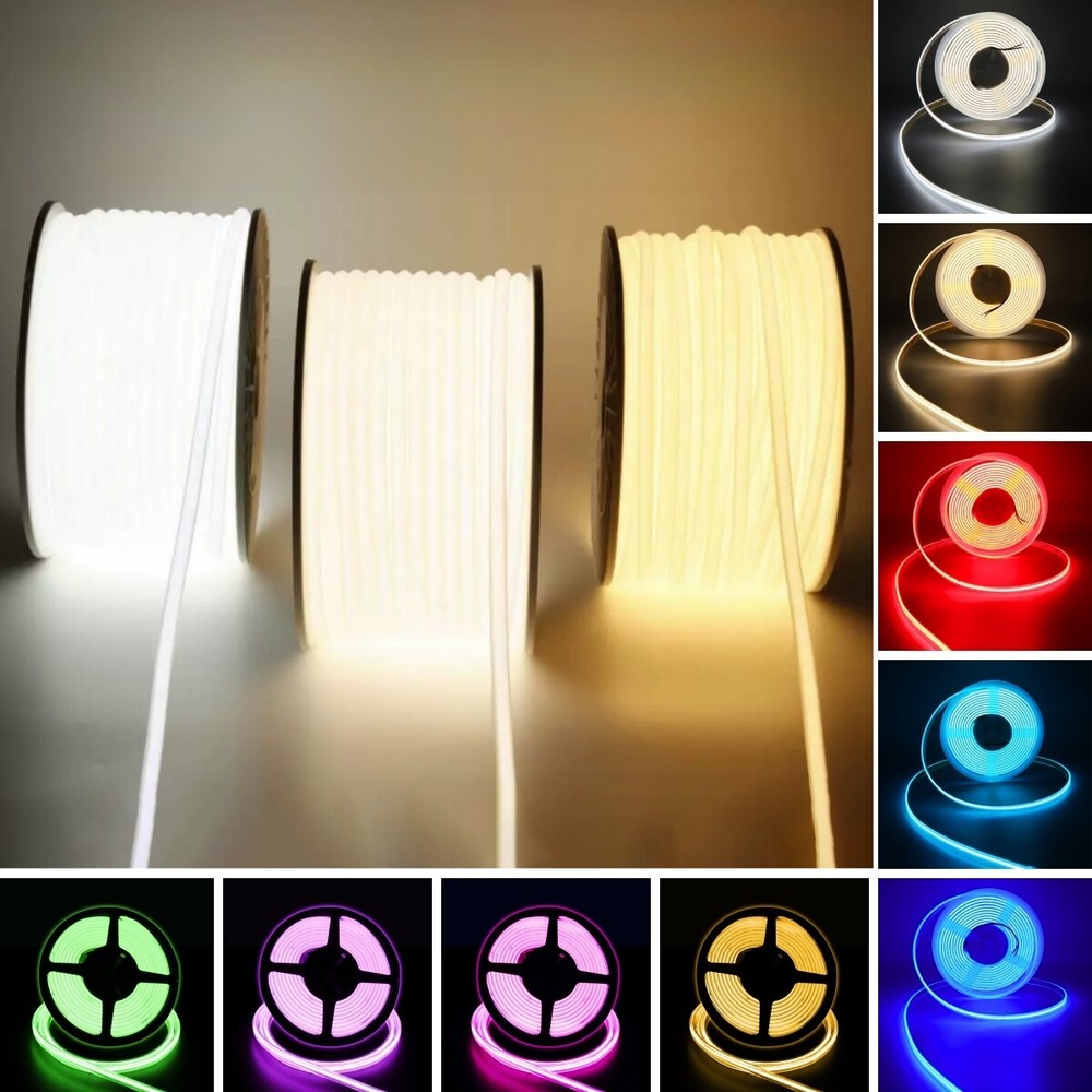 24V COB LED Light Strip Waterproof IP68 480LEDs/m Flexible Room Boat Party Decor