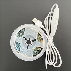 5V USB COB LED Strip Lights with Dimmable Switch,6.56Ft/2M,Ice Blue,320Leds/M,8M